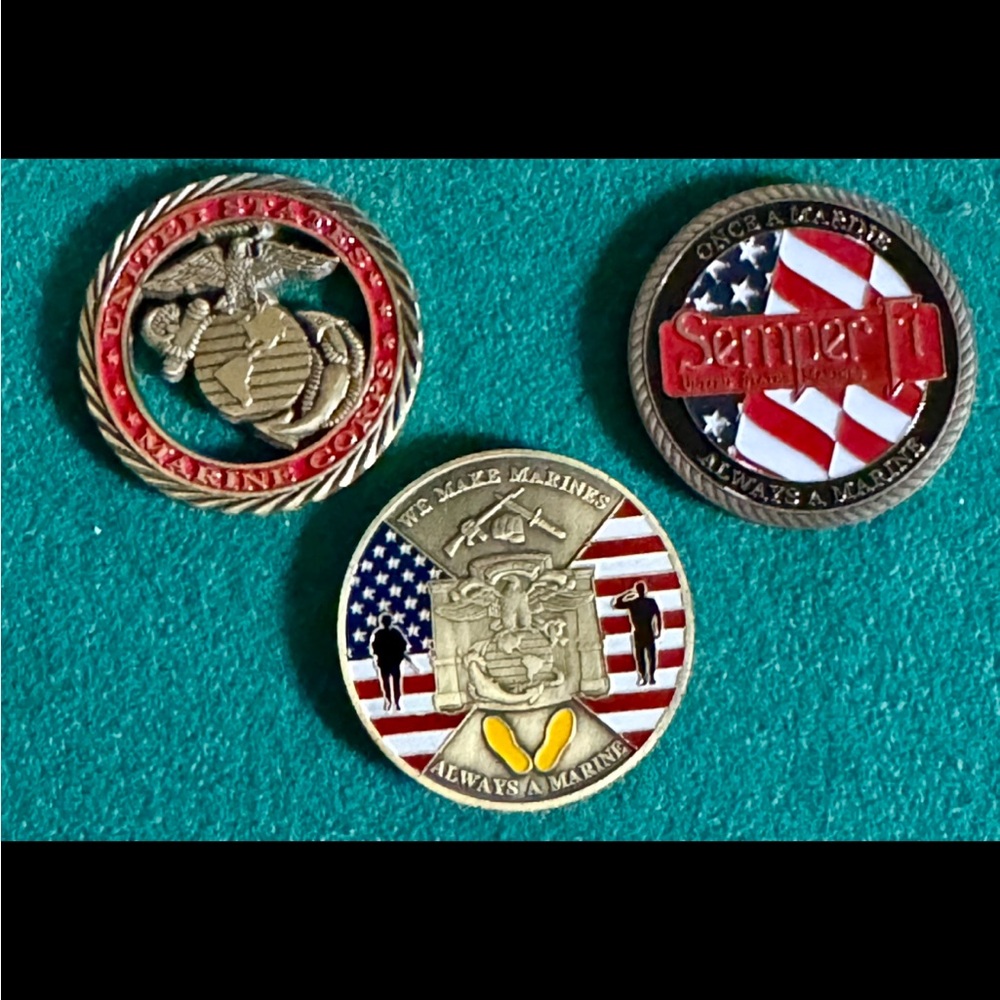 Marine Corps Challenge Coins Set
